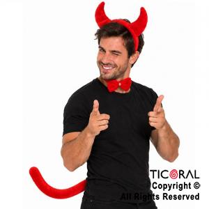 SET DIABLO ROJO (DELUXE TELA)  3 PIEZAS